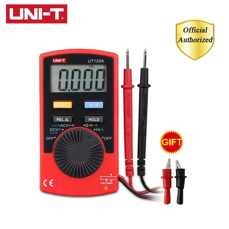 UNI T UT120A/UT120B/UT120C мини Цифровые мультиметры измерители напряжения