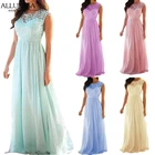 Allukasa женское длинное платье, винтажное кружевное, в стиле пэчворк, для свадьбы, подружки невесты, без рукавов, размера плюс