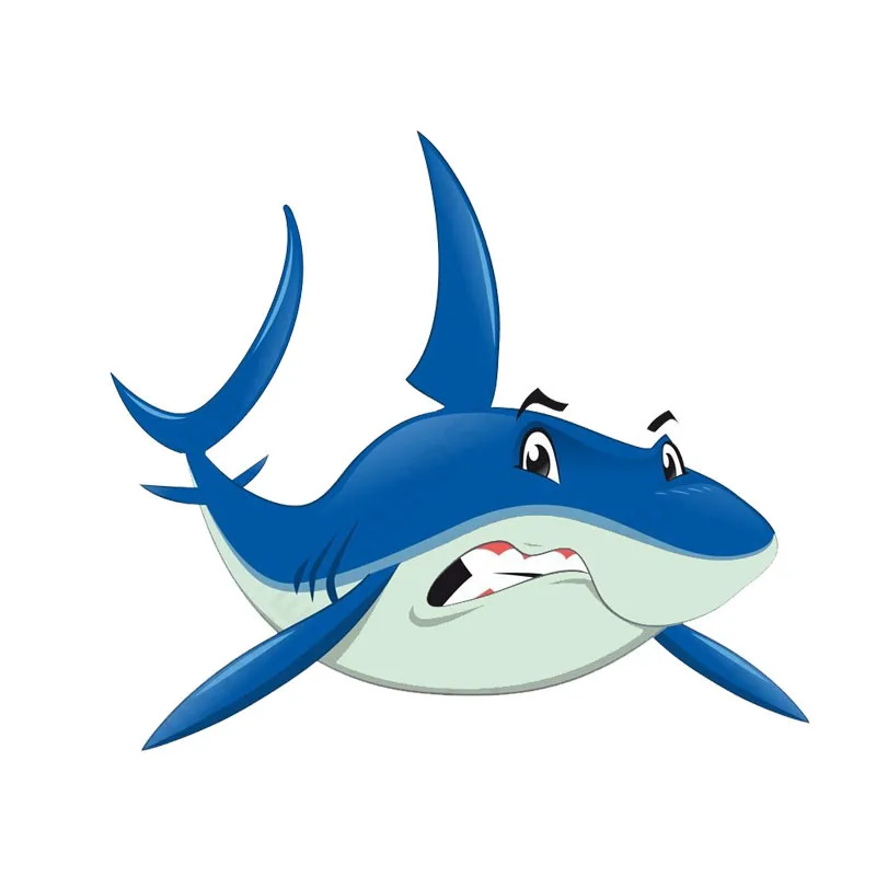 

Personality Unique Violent Shark Animal Car Stickers PVC High-quality Bumper Body Windows Decoration Sunscreen Exquisite Decals
