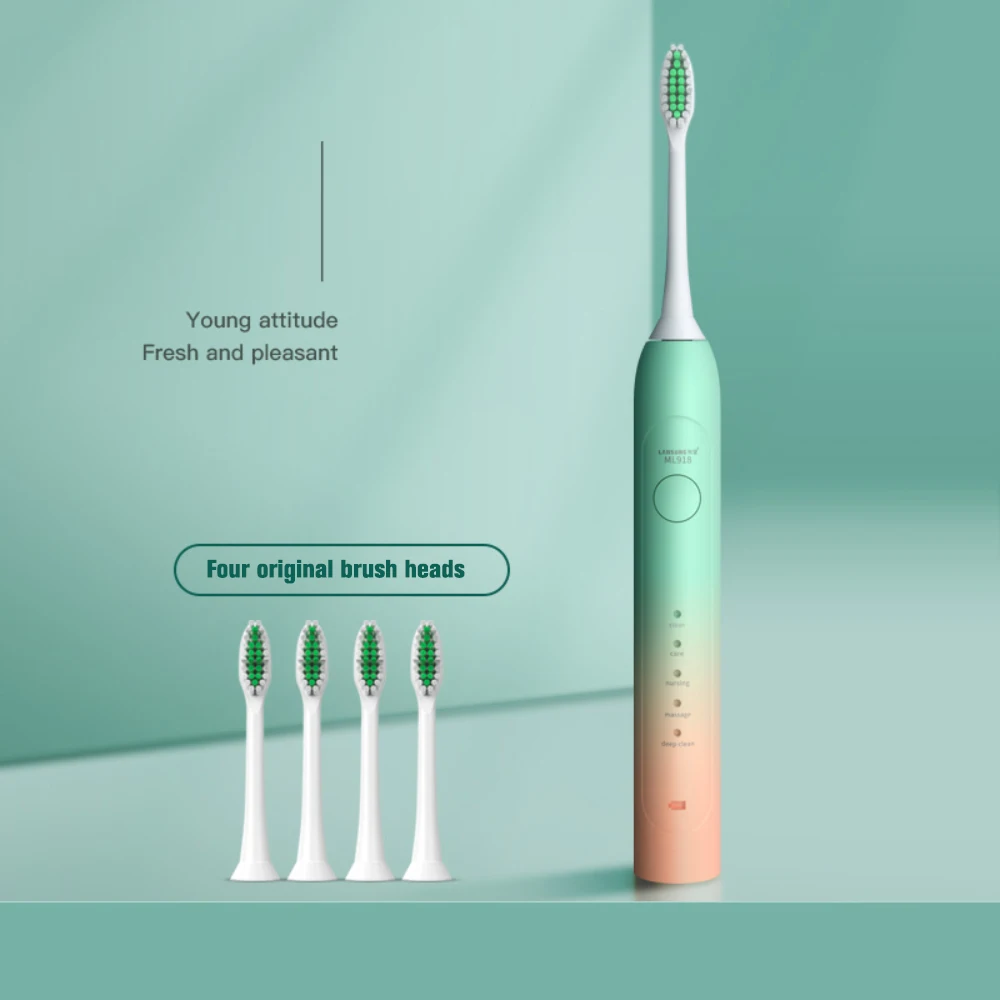 

Lansung Sonic Electric Toothbrush Magnetic Suspension Ultrasonic Toothbrush 5 Mode Waterproof USB Rechargeable Tooth Brush ML918