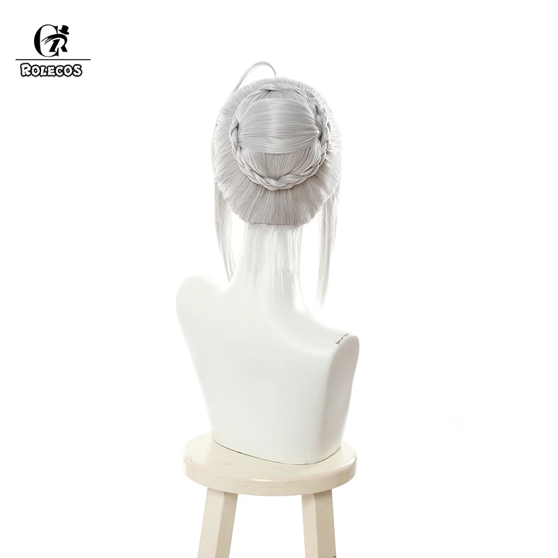 ROLECOS игры FGO Косплэй Грейс обратите внимание на серый волос Для женщин короткие