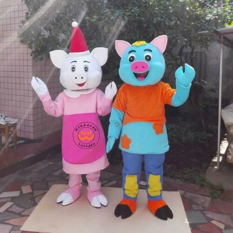 

Cartoon Lovely Pig Mascot Costume Cosplay Anime Party Game Fancy Dress Outfit Advertising Adults Parade Halloween Suit 2019
