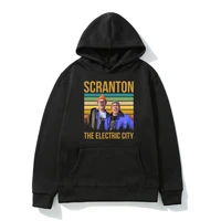 the office dunder mifflin dwight tv show scranton print hoodie for men street hip hop fashion pullover fleece sweatshirt male