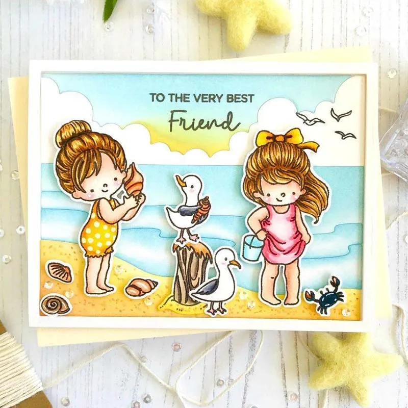 Летние штампы и для девочек с изображением обезьяны скрапбукинга фотоальбома