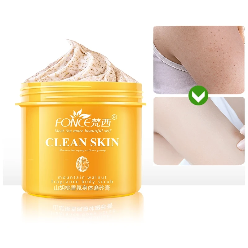 

Fonce Korea Body Scrub Cream Authentic Wood Fruit Whole Body Exfoliation Skin Removal Goose Bumps Hair Follicles Small Jar 250g
