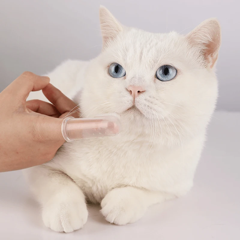 

Soft Silica Gel Cat Dog Toothbrush Goods For Cats Cleaning Teeth Massage Finger Cots Tool Health Safety Pet Cleaning Supplies