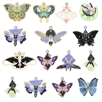 tafree new fashion butterfly moth shape new acrylic pendant epoxy resin jewelry making pendant earrings necklace parts