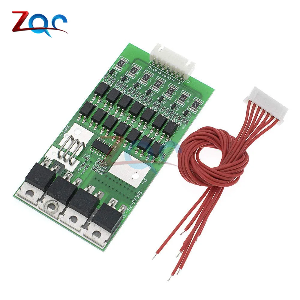 Защитная плата BMS 7S для литий ионного литиевого аккумулятора 18650 24 В 20 А