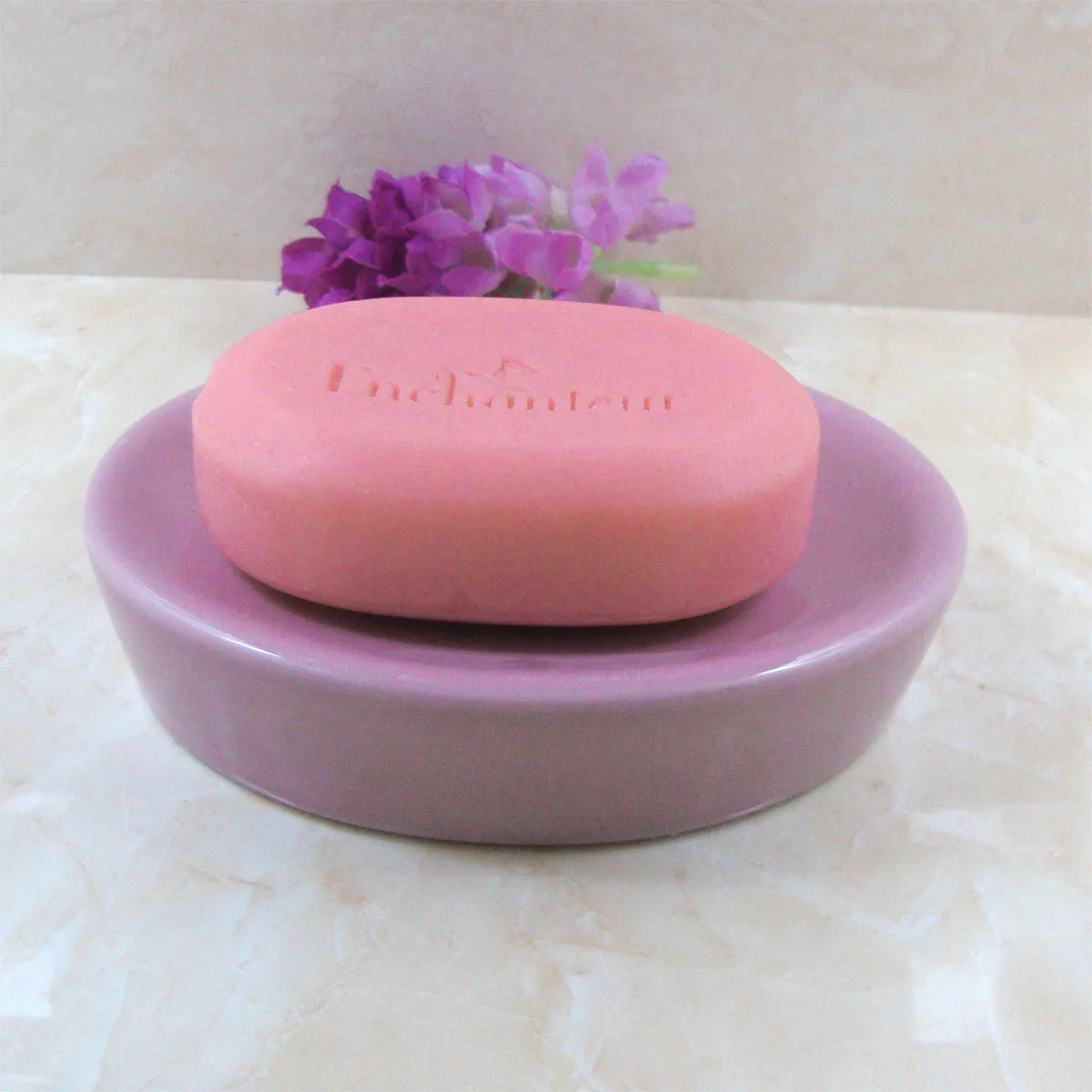 Керамическая Коробка для мыла мыльница мытья держатель стирки фиолетовое мыло