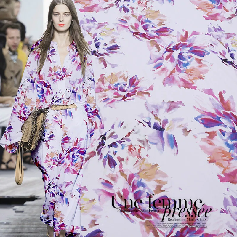 Цифровой струйный Шелковый крепдешин шириной 138 см измеритель ткани из