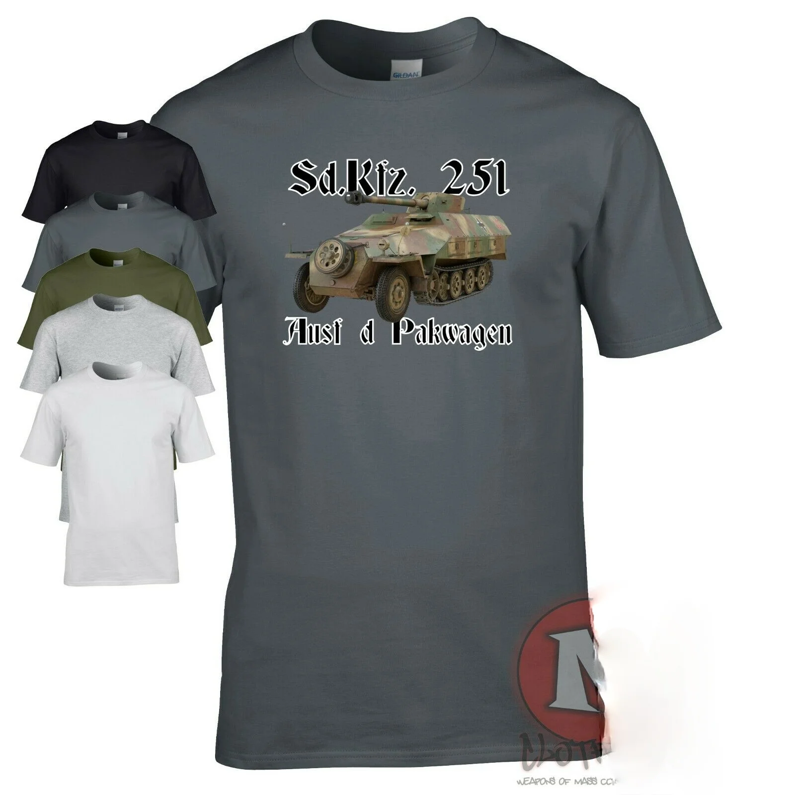 

SD.Kfz. 251 Pakwagen Halftrack WW2 German military armour Men T-shirt World Tanks