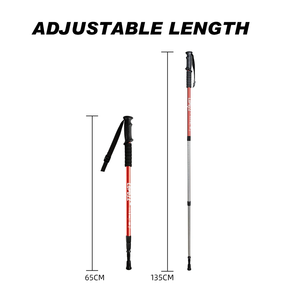 Одна пара скандинавском складные треккинговые палки Открытый Пеший Туризм