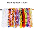 36 шт. гавайское ожерелье Тропический гавайский цветочный венок из ткани украшение для хэллоуивечерние фермерский венок на голову цветы