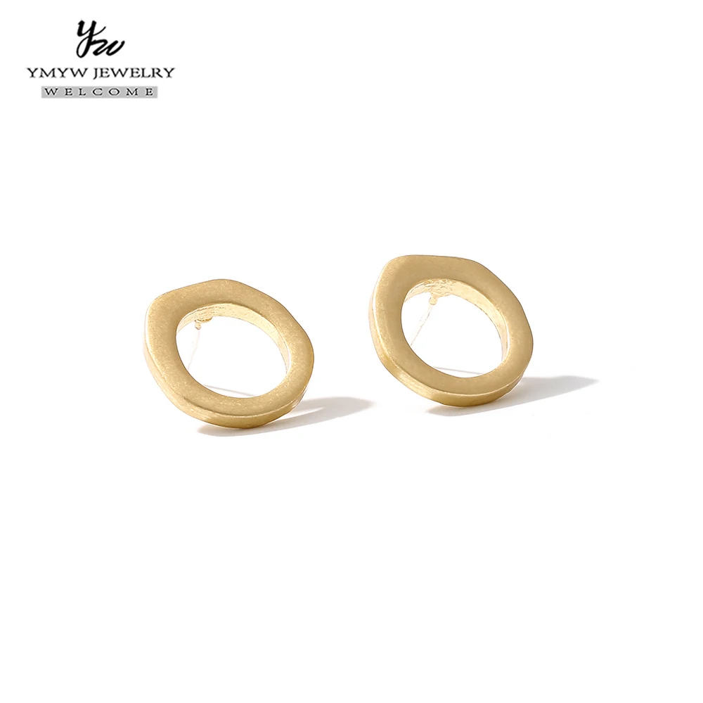 Минималистичные геометрические круглые Винтажные серьги-гвоздики YMYW модные