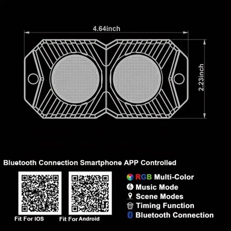 Украшение с 6 двойными подставками RGB светодиодный автомобильные светильники