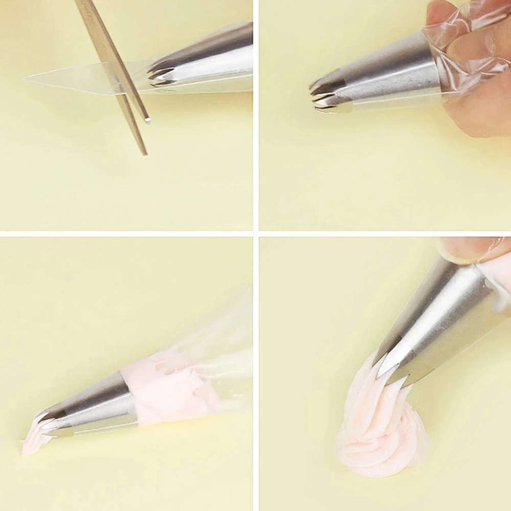 

100pcs Pastry Bag Tips Kitchen Cake Icing Piping Cream Cake Decorating Tools Reusable Pastry Bags