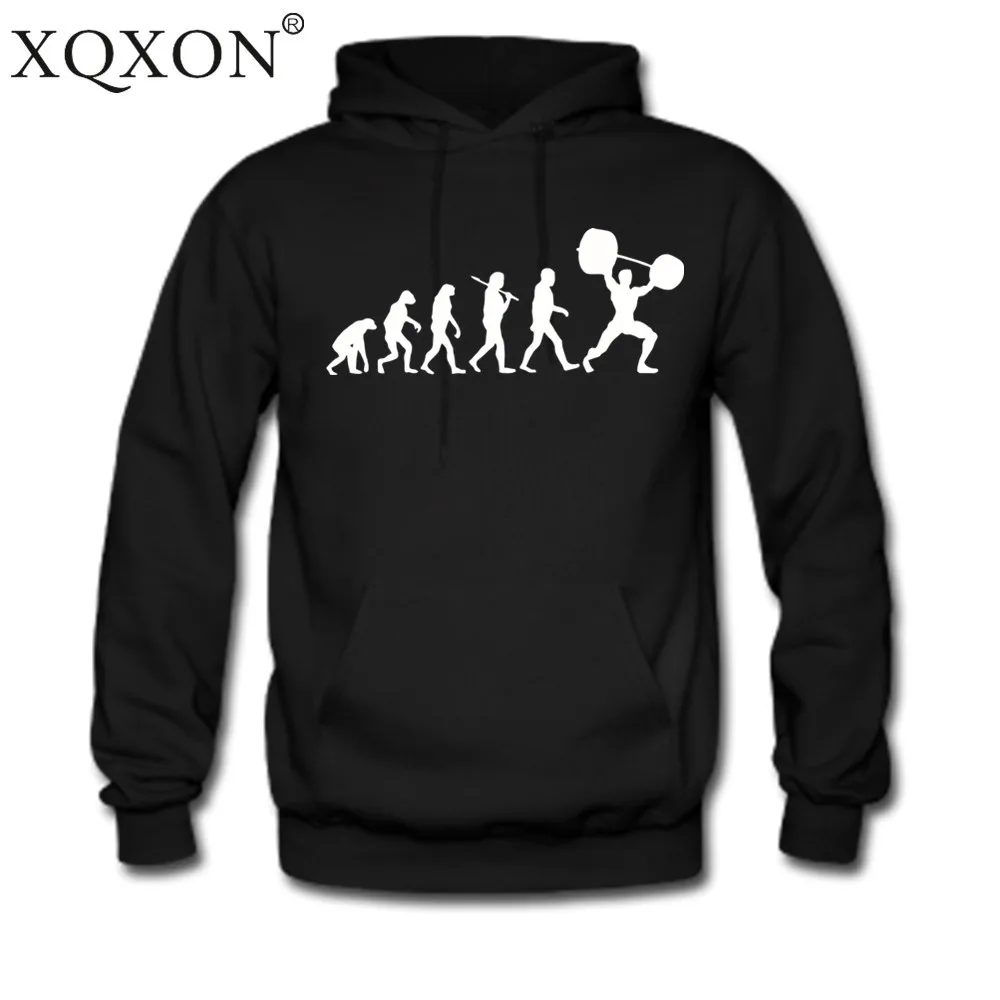 

New new design fashion Evolution Weightlifting print men ThinHooded Hoodies Sweatshirt H24