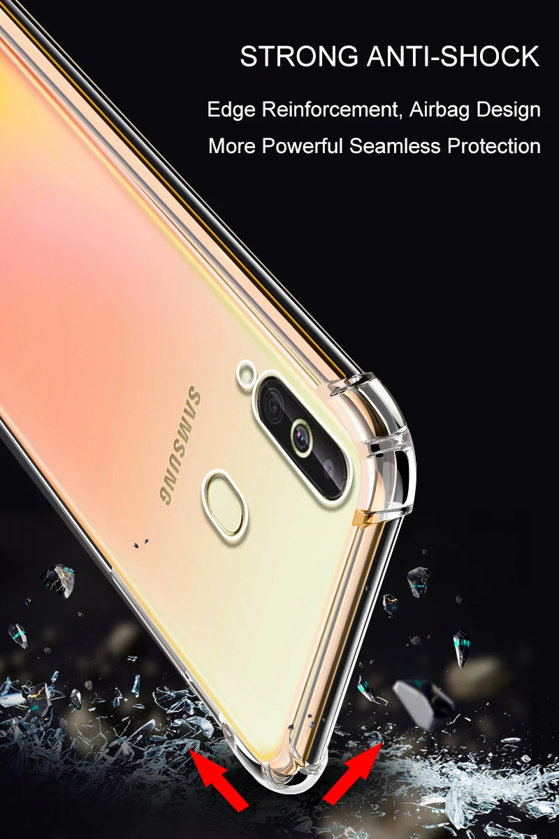 Противоударный чехлов из термопластичного полиуретана(TPU чехол для samsung Galaxy Note 10 Pro A90 A80 A70 A60 A50 A40 A30 A20E A10S A20S A2 J2 Core M30S M20 M10