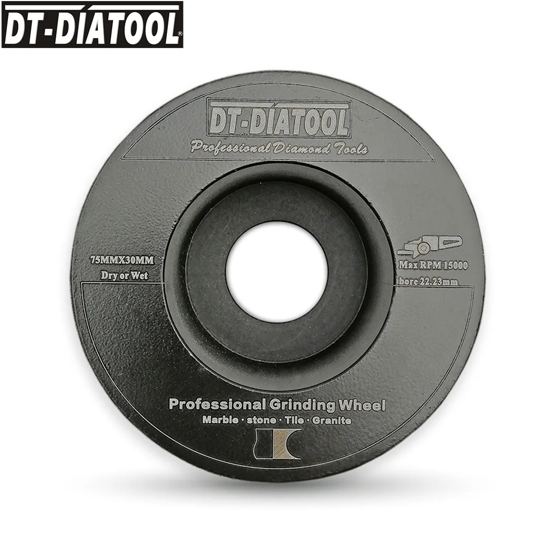 DT-DIATOOL 2шт/ПК 75 мм x 30 вакуумной пайки алмазное полукруглое колесо для шлифовки