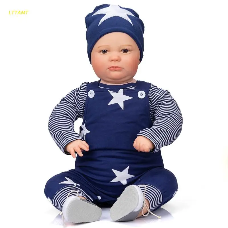 

Реалистичная кукла Reborns для малышей, 24 дюйма, с открытым глазом, детская игрушка, реалистичные куклы для новорожденных, подарок для младенце...