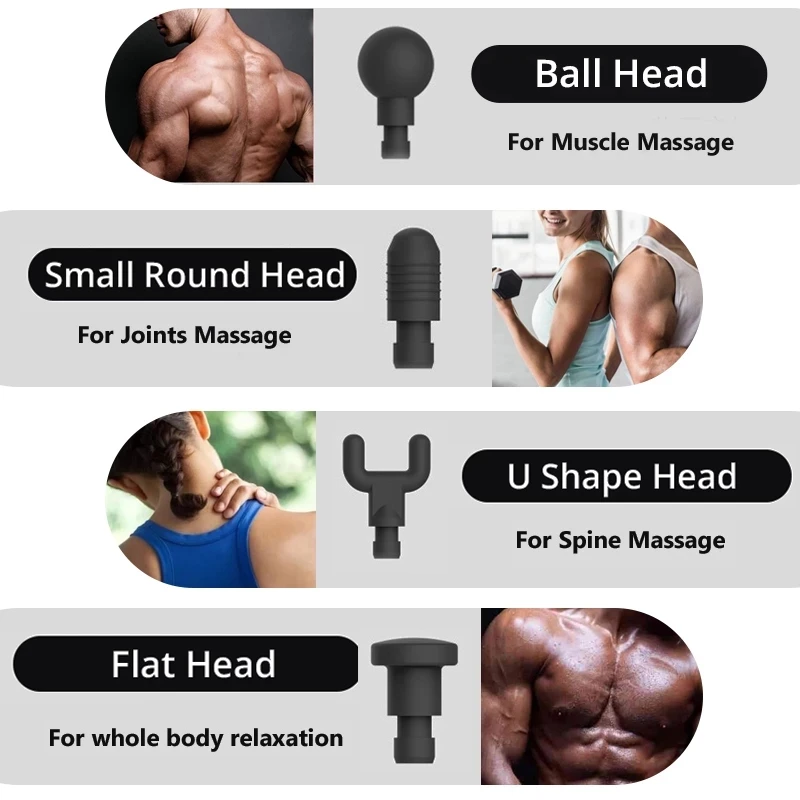 Феникс A2 массаж мышц пистолет 4 зубная щетка со сменной головкой и 3 регулируемых