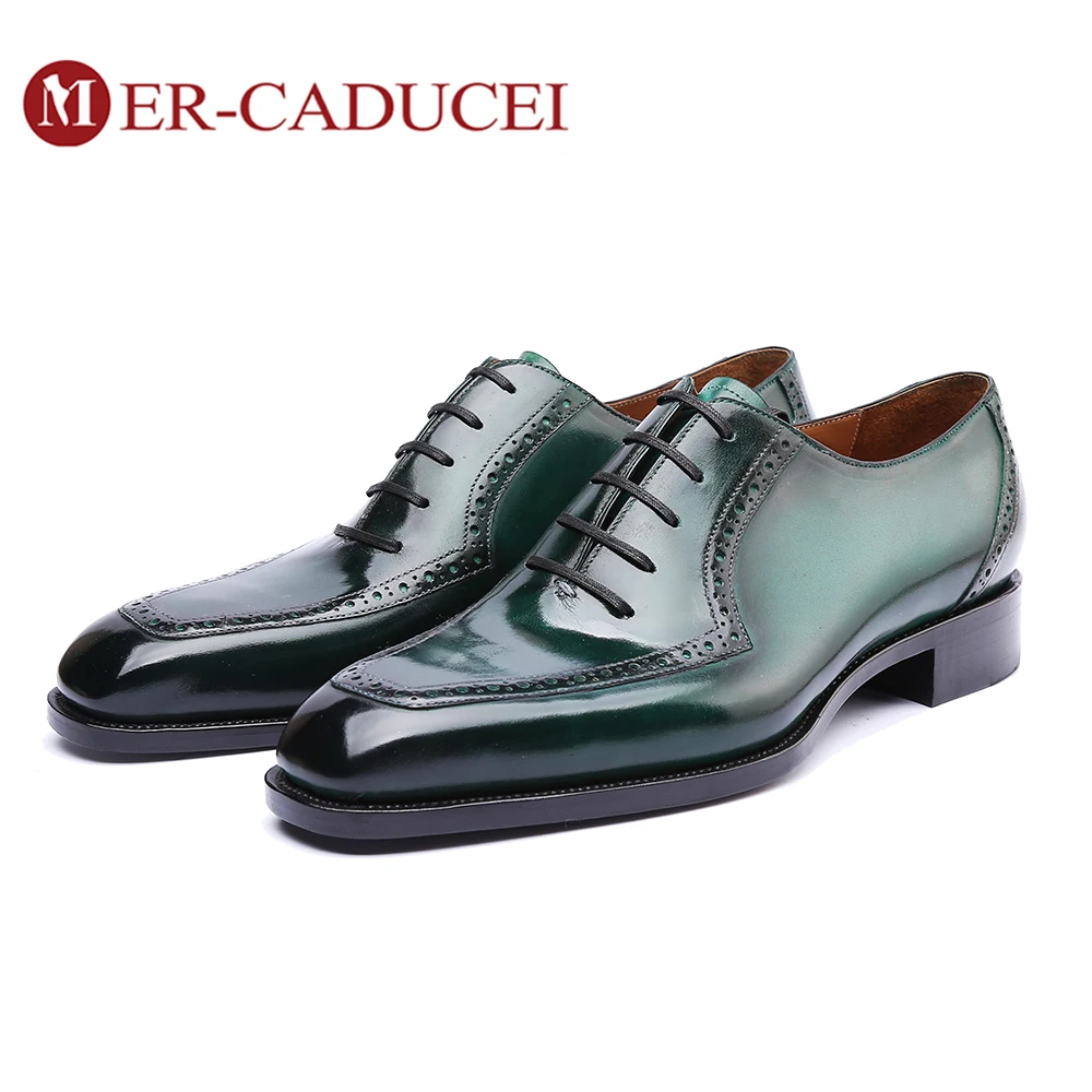 Мужские туфли оксфорды ручной работы из натуральной кожи в винтажном стиле для