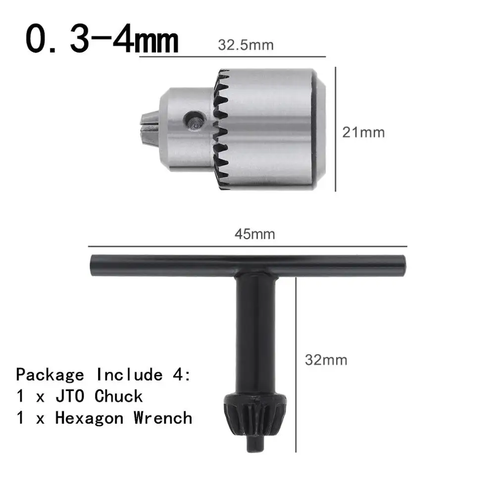 

Мини-сверлильный патрон JTO 6,35/10/13/6,35/5 мм черный+серебристый