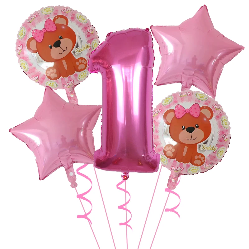 Новинка 5 шт. Мишка Классические игрушки Globos Фольга воздушные шары с гелием Happy ко