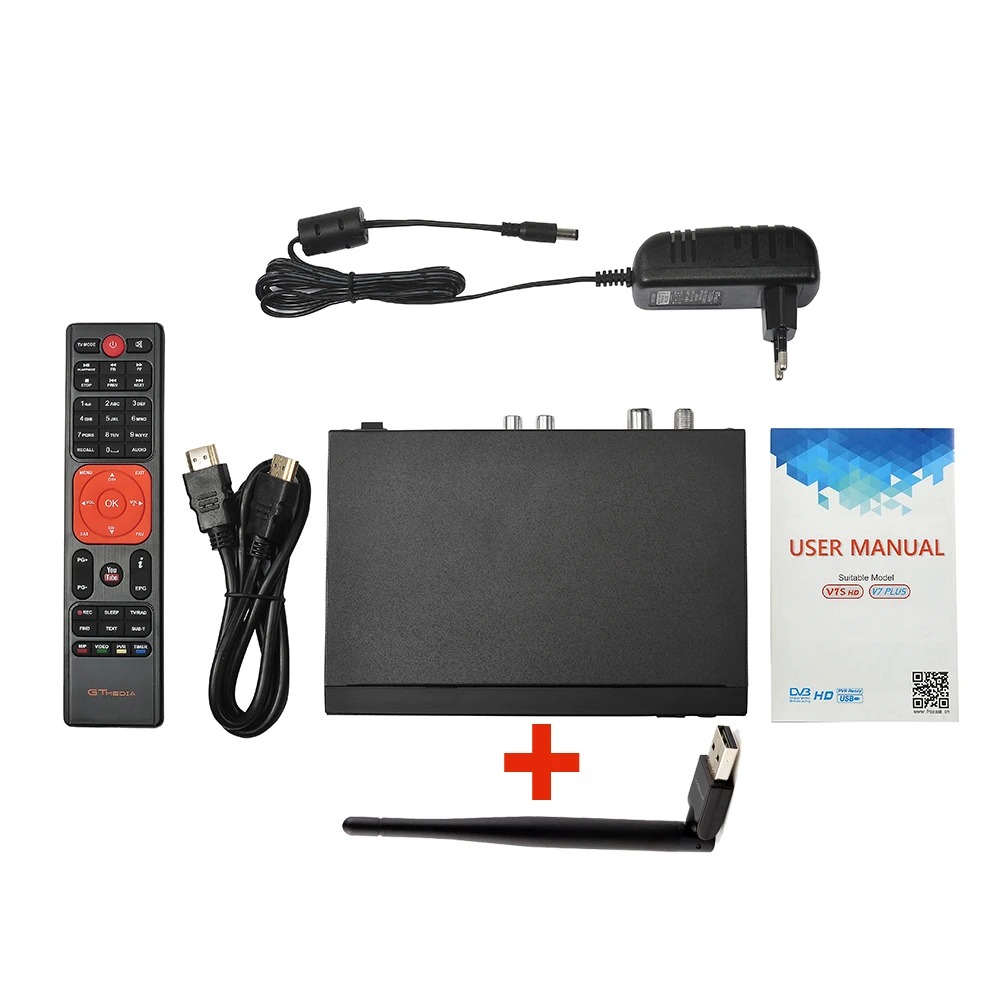 GTMEDIA V7 PLUS Sat Decoder Terrestrial TV Receiver Satellite DVB-T/T2 DVB-S/S2 1080P Full HD H.265 HEVC Tuner Combo | Электроника