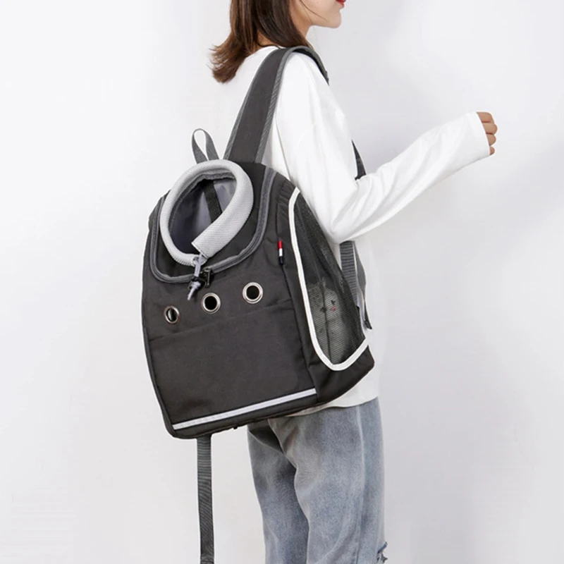 Популярный рюкзак для кошек дышащая переноска на два плеча домашних животных