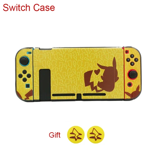 A Case with 2gift Водонепроницаемый полиуретановый кошелек для хранения для Nintendo Switch NS консольные сумки для переноски Nintendo Switch Pikachus игровые аксессуары - Цвет: A Case with 2gift
