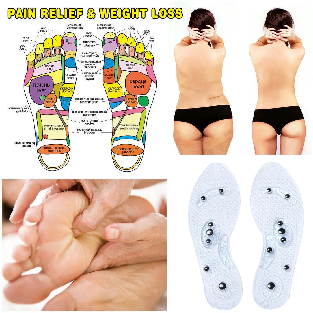 Массажные стельки для обуви магнитотерапия антицеллюлитный обезболивающий
