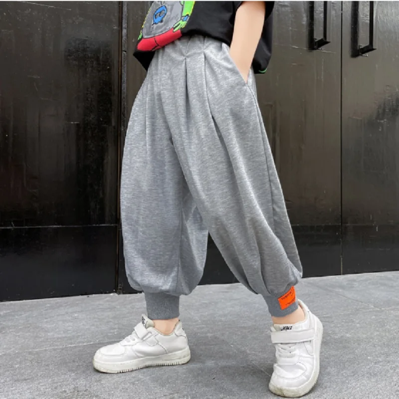 

Boys Full Sports Pant 2021 New Spring and Autumn Children's Trousers Child Clothing Active Pants Letter 2 Colors Size4-14 ly234
