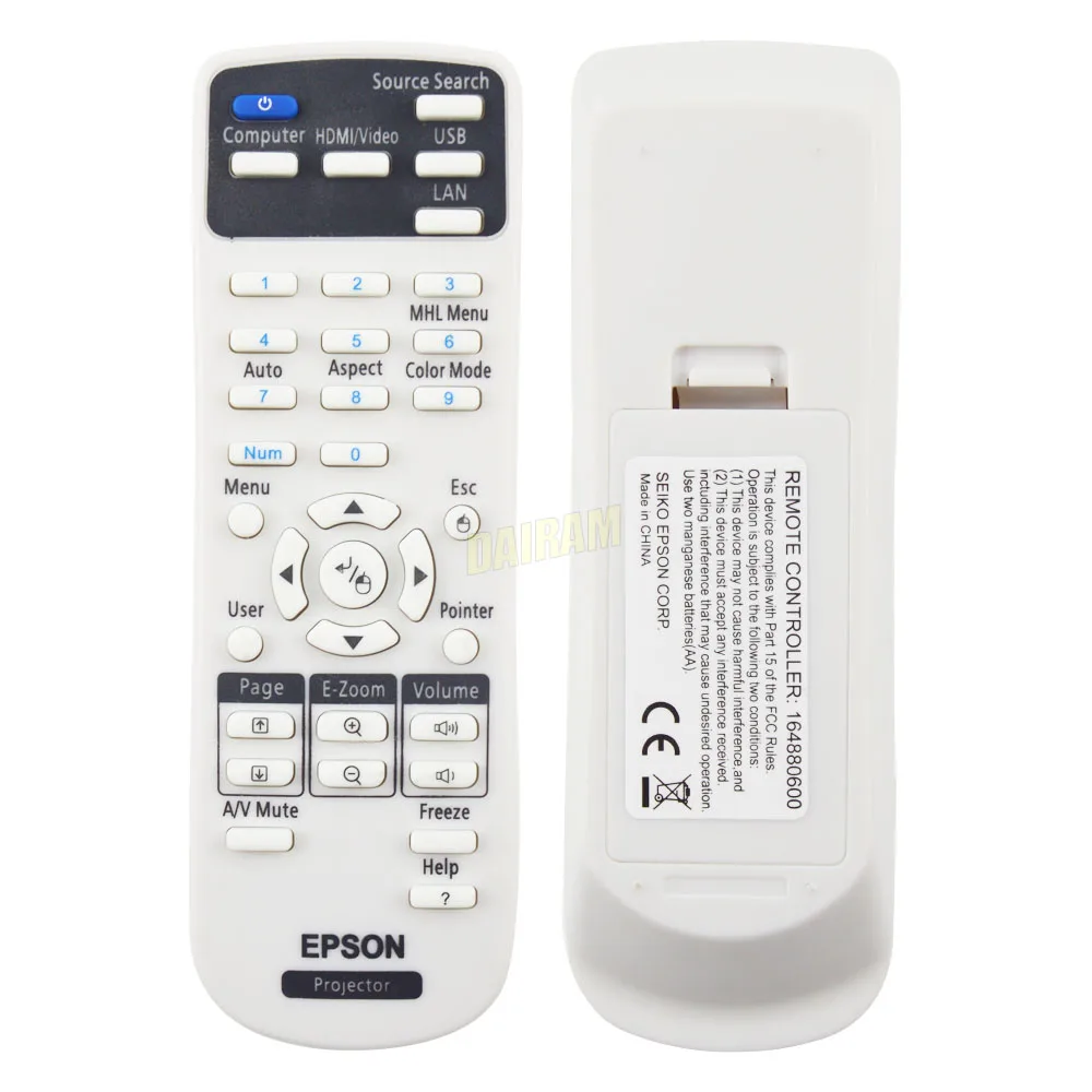 remote control for epson 1599176 projector fernbedienung remote control ex3220 ex5220 ex5230 ex6220 ex7220 725hd 730hd free global shipping