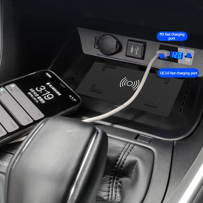 15w wireless charger for toyota rav4 accessories 2019 2020 2021 car modification parts mobile phone wireless charging pad free global shipping