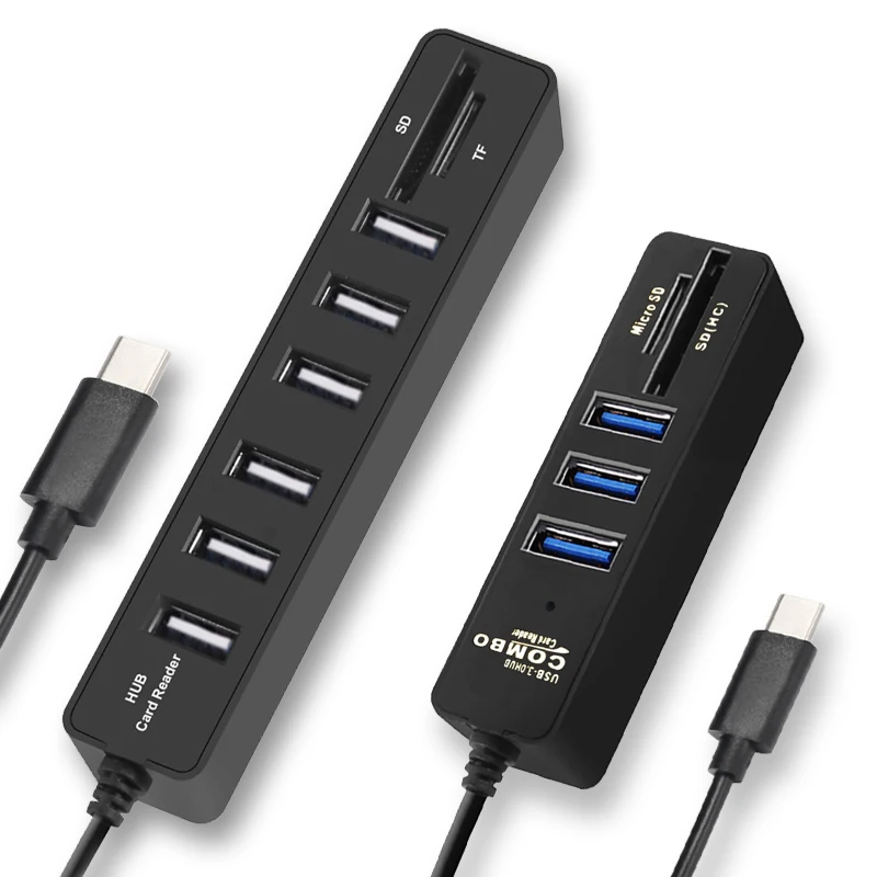 Мульти usb-хаб 3,0 USB разветвитель Mini USB 3,0 концентратор USB 3 порта концентратор Тип C SD кард-ридер высокоскоростной C Hab адаптер для ПК Аксессуары