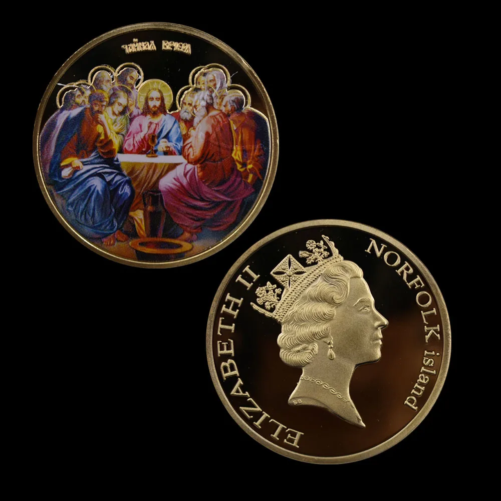 5 шт./компл. вера в Иисуса воскресение христианская позолоченная коллекция