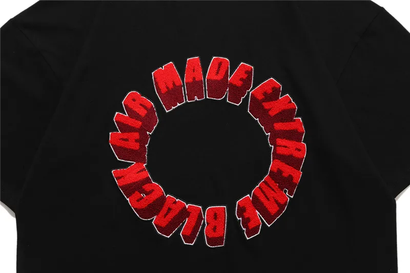 Футболка мужская с вышивкой модная тенниска в стиле хай-стрит повседневная майка