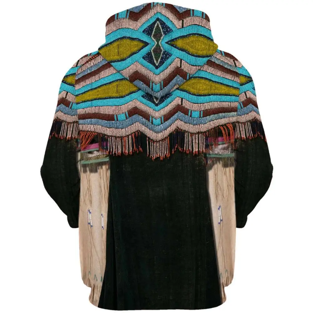 

Black Native Indian 3D Hoodie Tee Men Women New Fashion Long Sleeve Hoodie Pullover Style