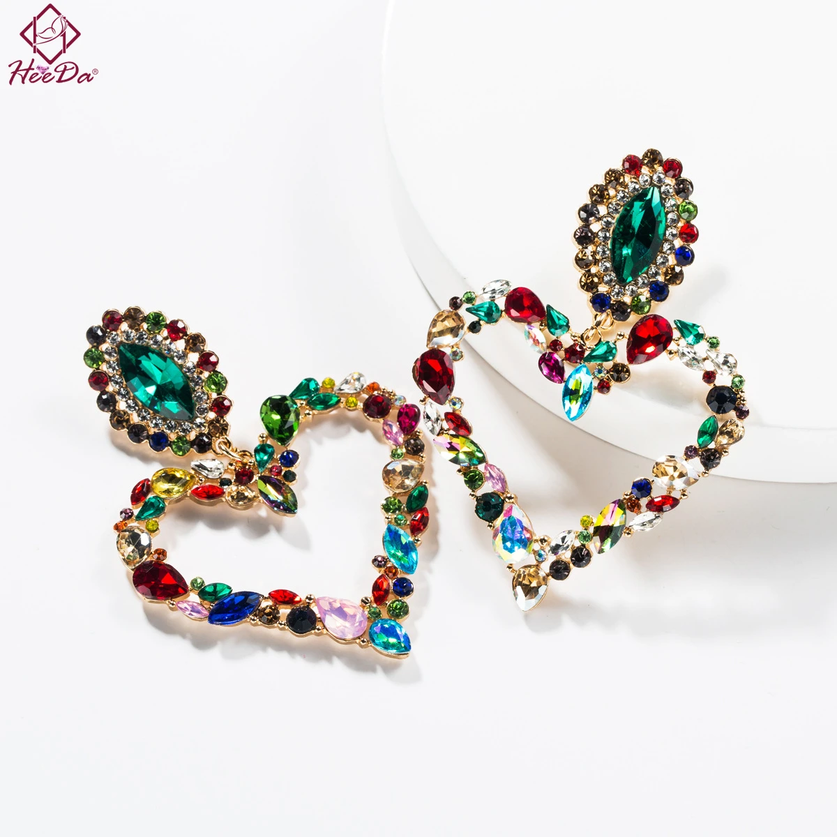 Серьги гвоздики женские в виде сердца из акрила|Серьги-гвоздики| |