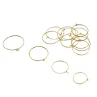 Золотые серьги-кольца 50 шт.лот 20253035 мм KC, большие круглые серьги-кольца, металлические провода для изготовления ювелирных изделий своими руками