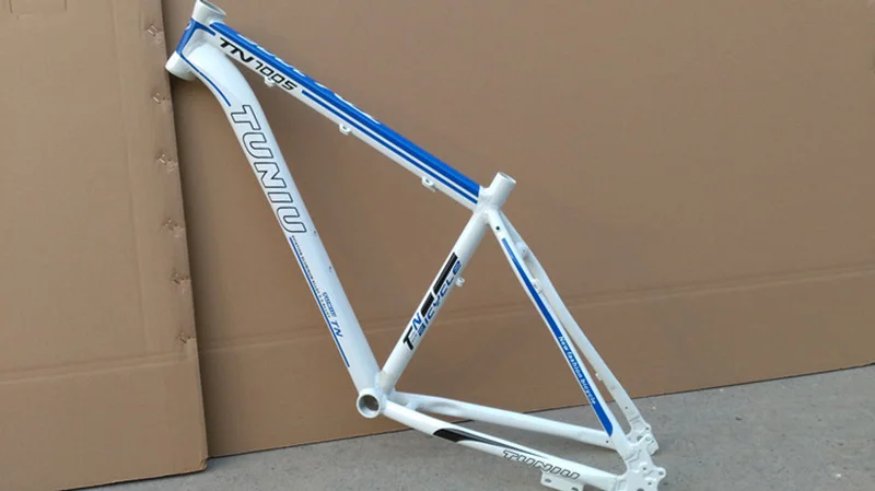 white blue 26 17 Запас 26*17 сплав алюминиевый набор для велосипеда MTB рама 26er супер светильник дисковый тормоз рама для горного велосипеда - Цвет: white blue 26 17
