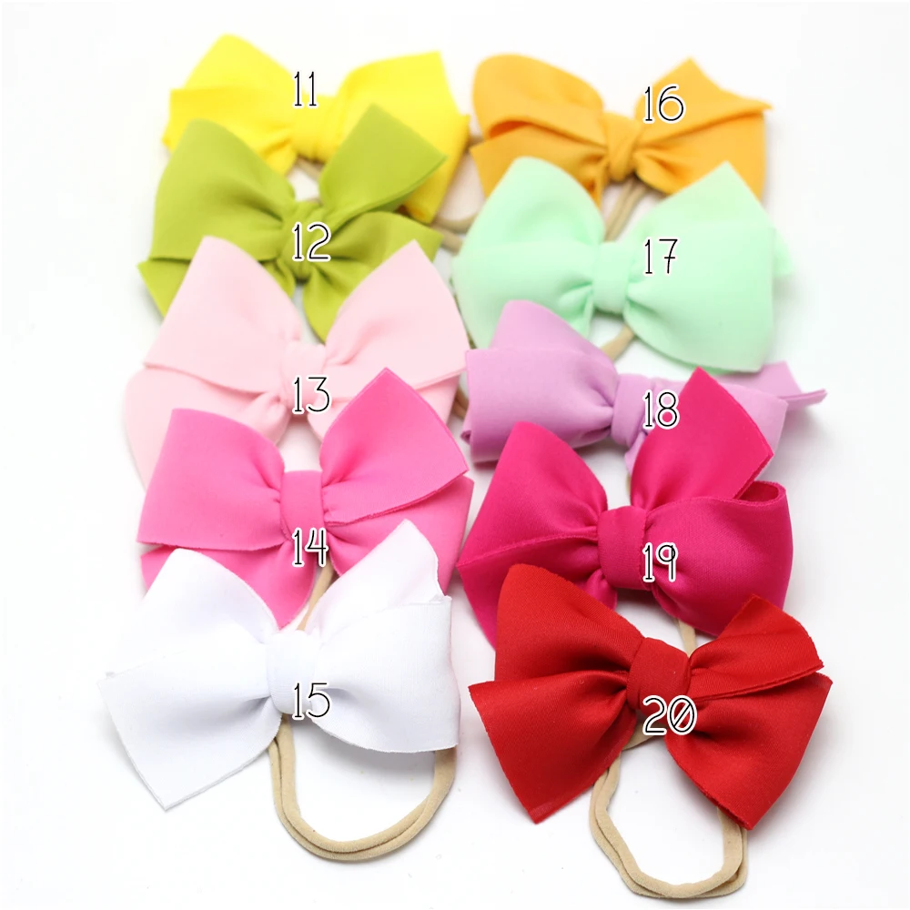 Нейлоновая повязка на голову для девочек Повязка с бантом Детская Bebe Fille Opaska Dla