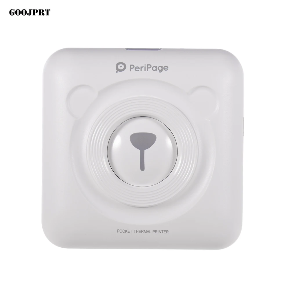 PeriPage A6 A8 портативный мини карманный беспроводной BT термальный фотопринтер клип дизайн Памятка стикер AR принтер картинок для Android iOS - Цвет: white a6