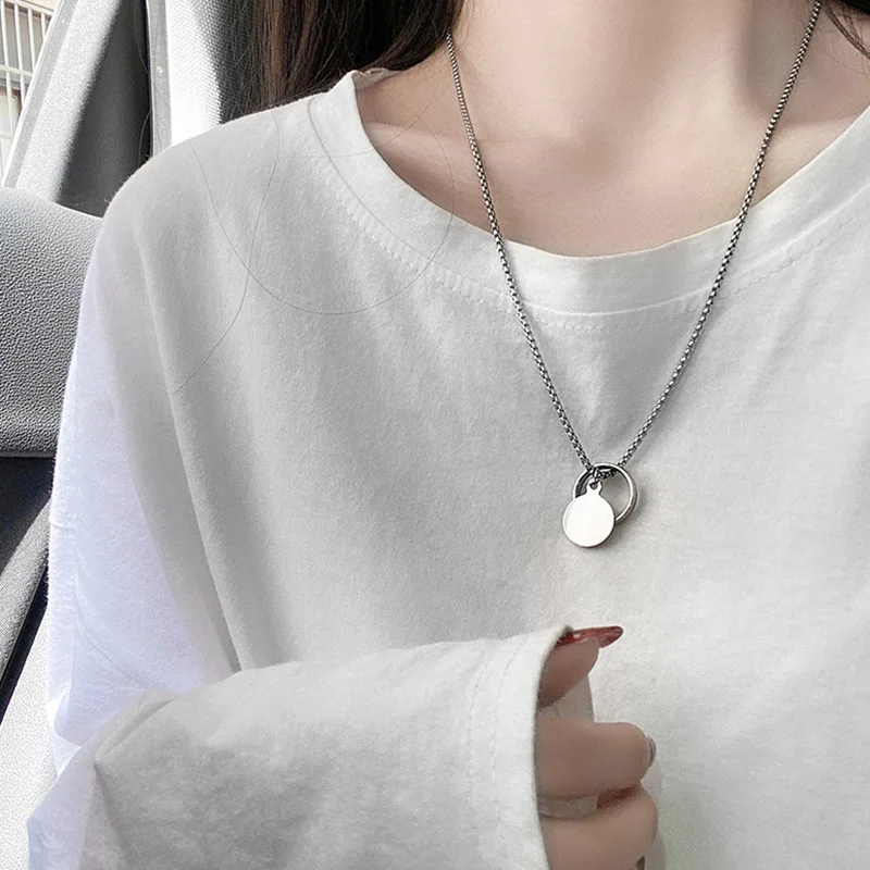 

Fashion new female hip-hop couple simple pendant necklace jewelry hot sale
