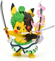 pvc 4 inch pokemon anime cute pikachu cosplay roronoa zoro action figure statue gk series funko pop it christmas birthday gift