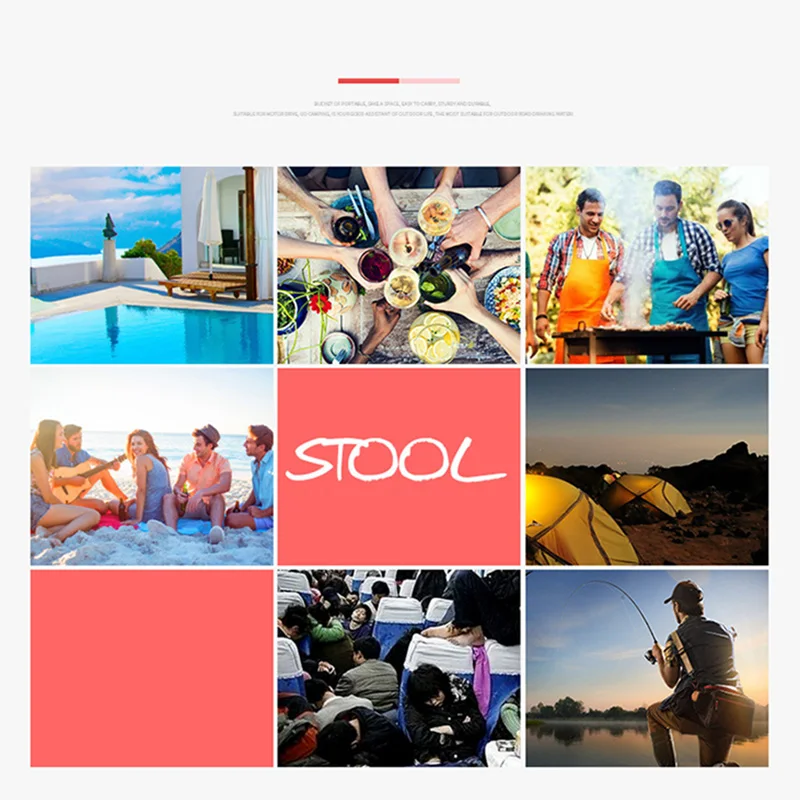 Складной стул для кемпинга ультралегкий компьютерный из алюминиевого сплава