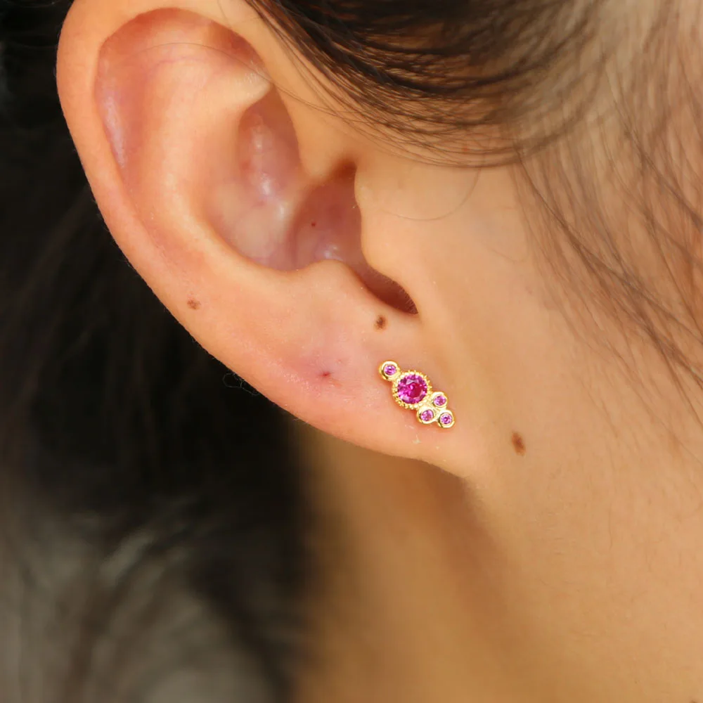 925 пробы серебро Минимальный серьги прекрасная девушка второй гвоздики дизайн