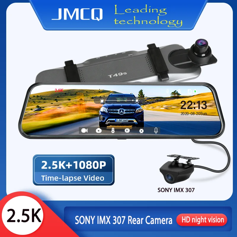 2 5 K + 1080P Автомобильный видеорегистратор потоковая передача медиа 10 1 дюймов