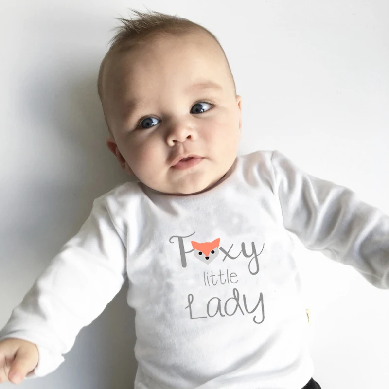 Одежда для новорожденных с длинными рукавами и буквенным принтом Комбинезон